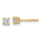 18k 1/3 carat Certified Lab Grown Diamond VS+ F+ Round Complete Four Prong Stud Earrings