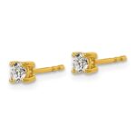 18k 1/3 carat Certified Lab Grown Diamond VS+ F+ Round Complete Four Prong Stud Earrings - Image 2