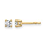 14k 1/3 carat Lab Grown Diamond VS/SI+ G+ Round Complete Four Prong Heavyweight Stud Earrings