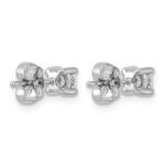 14k White Gold 1/2 carat Certified Lab Grown Diamond VS+ F+ Round Complete Four Prong Heavyweight Stud Earrings - Image 4