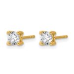 14k 5/8 carat Certified Lab Grown Diamond VS+ F+ Round Complete Four Prong Heavyweight Stud Earrings - Image 2
