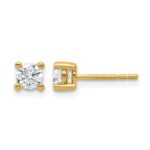 14k 5/8 carat Lab Grown Diamond VS+ F+ Round Complete Four Prong Heavyweight Stud Earrings