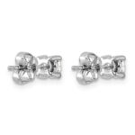 Platinum 3/4 carat Lab Grown Diamond VS+ F+ Round Complete Four Prong Stud Earrings - Image 3