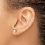 14k 3/4 carat Certified Lab Grown Diamond VS/SI+ G+ Round Complete Four Prong Heavyweight Stud Earrings - Image 3
