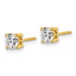 18k 1 carat Certified Lab Grown Diamond VS+ F+ Round Complete Four Prong Stud Earrings - Image 2