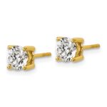 18k 1/2 carat Lab Grown Diamond VS+ F+ Round Complete Four Prong Stud Earrings - Image 2