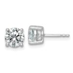 Platinum 2 1/2 carat Certified Lab Grown Diamond VS+ F+ Round Complete Four Prong Stud Earrings