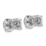 14k White Gold 4 carat Certified Lab Grown Diamond VS+ F+ Round Complete Four Prong Heavyweight Stud Earrings - Image 4