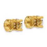18k 6 carat Certified Lab Grown Diamond VS+ F+ Round Complete Four Prong Stud Earrings - Image 3