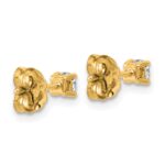 14k 1/4 carat Certified Lab Grown Diamond VS+ F+ Round Complete Four Prong Lightweight Stud Earrings - Image 3