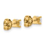 14k 1/2 carat Certified Lab Grown Diamond VS+ F+ Round Complete Four Prong Lightweight Stud Earrings - Image 3