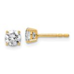 14k 3/4 carat Lab Grown Diamond VS/SI+ G+ Round Complete Four Prong Lightweight Stud Earrings