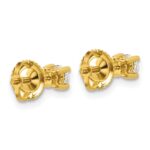 14k 1/3 carat Lab Grown Diamond VS+ F+ Round Complete Four Prong Screwback Heavyweight Stud Earrings - Image 4