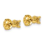 18k 1/2 carat Certified Lab Grown Diamond VS+ F+ Round Complete Four Prong Screwback Stud Earrings - Image 3