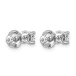 Platinum 1/2 carat Lab Grown Diamond VS+ F+ Round Complete Four Prong Screwback Stud Earrings - Image 3