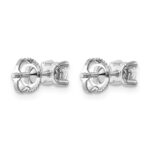 14k White Gold 1/2 carat Certified Lab Grown Diamond VS+ F+ Round Complete Four Prong Screwback Heavyweight Stud Earrings - Image 4