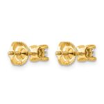 14k 1/2 carat Lab Grown Diamond VS+ F+ Round Complete Four Prong Screwback Heavyweight Stud Earrings - Image 4