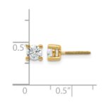 14k 5/8 carat Certified Lab Grown Diamond VS/SI+ G+ Round Complete Four Prong Screwback Heavyweight Stud Earrings - Image 5