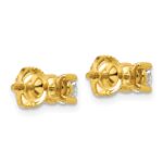 14k 3/4 carat Certified Lab Grown Diamond VS/SI+ G+ Round Complete Four Prong Screwback Heavyweight Stud Earrings - Image 4