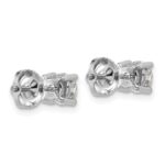 18k White Gold 1 carat Certified Lab Grown Diamond VS+ F+ Round Complete Four Prong Screwback Stud Earrings - Image 3