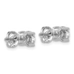 Platinum 1 1/2 carat Certified Lab Grown Diamond VS+ F+ Round Complete Four Prong Screwback Stud Earrings - Image 3
