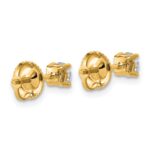 14k 1/2 carat Lab Grown Diamond VS+ F+ Round Complete Four Prong Lightweight Screwback Stud Earrings - Image 3