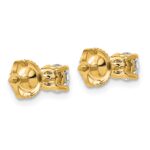 14k 3/4 carat Lab Grown Diamond VS+ F+ Round Complete Four Prong Lightweight Screwback Stud Earrings - Image 3