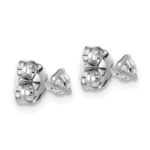 18k White Gold 1/4 carat Lab Grown Diamond VS+ F+ Round Complete Three Prong Stud Earrings - Image 3