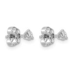 Platinum 1/4 carat Certified Lab Grown Diamond VS+ F+ Round Complete Three Prong Stud Earrings - Image 3
