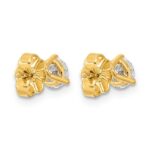 14k 3/4 carat Certified Lab Grown Diamond VS+ F+ Round Complete Three Prong Stud Earrings - Image 4