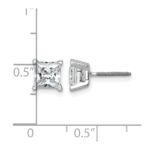 14kw Princess 4-Prong 1.50ct. Screw Back Post Earring Mountings - Image 4