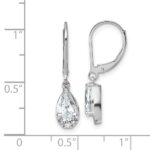 True Origin 14K White Gold 1 3/4 carat Lab Grown Diamond VS+ F+ Complete Leverback Earrings - Image 3