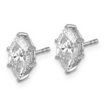 14kw 1 1/3 ctw Lab Grown Diamond VS+ F+ Marquise 6 Prong Earring - Image 2