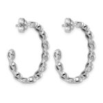 14kw 2 1/8ct Lab Grown Dia VS+ F+ Post Oval Hoop Earrings - Image 3