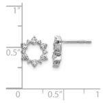 14k White Gold 3/8 carat Diamond Fancy Sunburst Post Earrings - Image 4