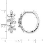 14k White Gold Diamond Earrings - Image 2
