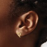 14k Diamond Initial Q Post Earrings - Image 3