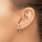 10k Amethyst and Diamond Earrings - Image 3