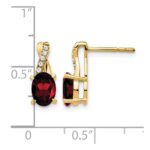10k Garnet and Diamond Earrings - Image 4