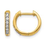 10k Diamond Hinged Hoop Earrings