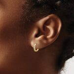 10k Diamond Hinged Hoop Earrings - Image 3