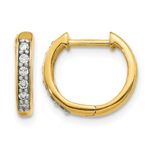 14k Diamond Hinged Hoop Earrings