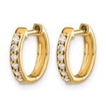 14k Diamond Hinged Hoop Earrings - Image 2