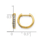 14k Diamond Hinged Hoop Earrings - Image 4