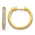 10k Diamond Hinged Hoop Earrings