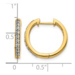 10k Diamond Hinged Hoop Earrings - Image 4