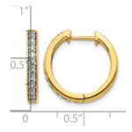 14k Diamond Hinged Hoop Earrings - Image 4