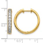 14k Diamond Hinged Hoop Earrings - Image 4