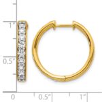 14k Diamond Hinged Hoop Earrings - Image 4