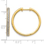 14k Diamond Hinged Hoop Earrings - Image 4